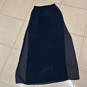 (4) H&M Divided Dark Navy High-Waisted Maxi Skirt
